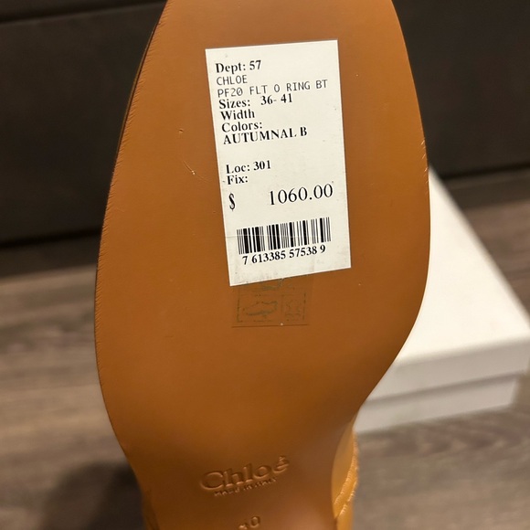 Chloe tan leather ankle boots - Picture 6 of 7